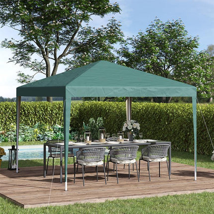 3 x 3 Meter Heavy Duty Garden Party Canopy Tent Folding Marquee for Weddings - Green