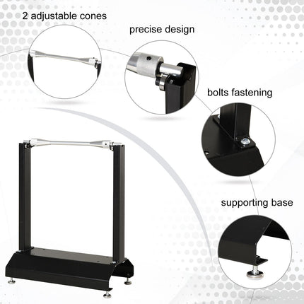 Motorcycle & Bicycle Wheel Lifting Balance Stand with Rotating Adjustment - Black