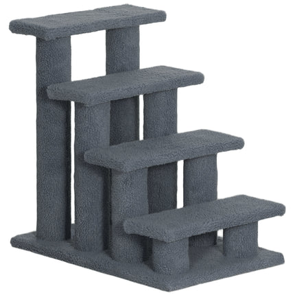 Pet Stair Steps for Small and Older Pets Climbing Assistance Ladder 63.5x43x60cm - Grey