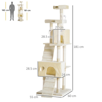 Cat Tree for Indoor Cats Play Tower Activity Center Kitten Scratch Post Climbing