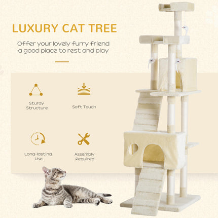 Cat Tree for Indoor Cats Play Tower Activity Center Kitten Scratch Post Climbing