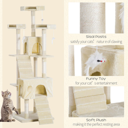Cat Tree for Indoor Cats Play Tower Activity Center Kitten Scratch Post Climbing