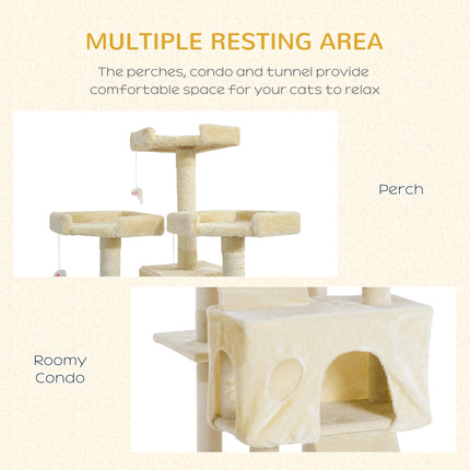 Cat Tree for Indoor Cats Play Tower Activity Center Kitten Scratch Post Climbing