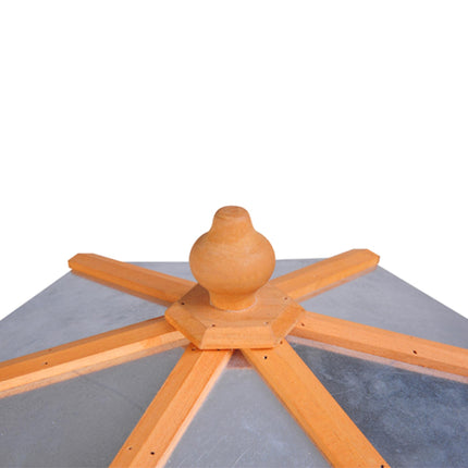 Deluxe Wooden Bird Stand Feeder Table 113cm High Garden Parrot Coop - Natural Wood