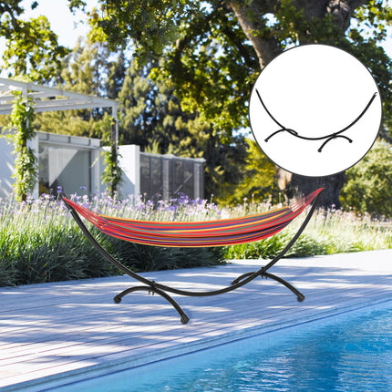 Durable Metal Hammock Stand for 3 Meter Hammocks with Non-Slip Feet - Black