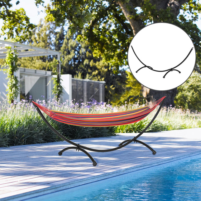 Durable Metal Hammock Stand for 3 Meter Hammocks with Non-Slip Feet - Black
