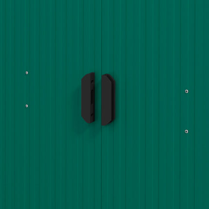 6.5ft Metal Garden Storage Shed with Double Sliding Doors - Green