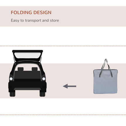 Portable Folding Pet Carrier for Cats and Small Dogs 41x34x30 cm - Grey