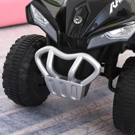 No Power Kids Foot-to-Floor Sliding Ride On Quad for 18-36 Months - Black