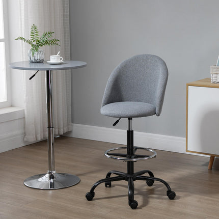 Ergonomic Drafting chair Adjustable Height w/ 5 Wheels Padded Seat Footrest 360¬