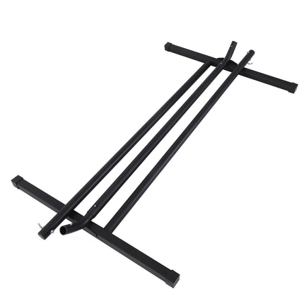 Extra Long Metal Hammock Stand for Garden and Camping - Black