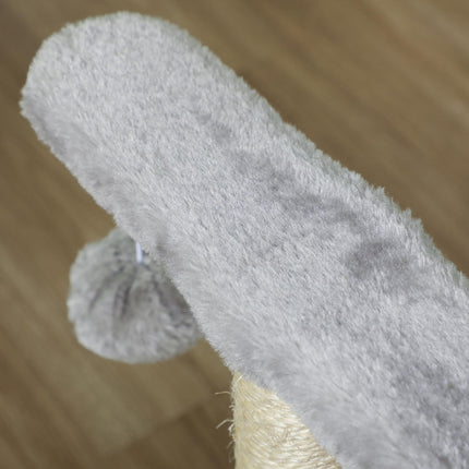 Cat Tree with Sisal Scratching Post, Rotatable Top Bar, Tunnel & Dangling Balls for Kittens - Grey