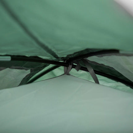2 Room Dome Camping Tent for 3-4 Person with Weatherproof Vestibule - Green