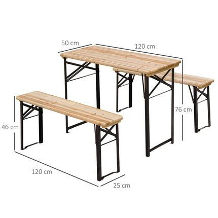 Portable Folding Camping Picnic Table and Bench Set Garden BBQ Chairs Stools Tre