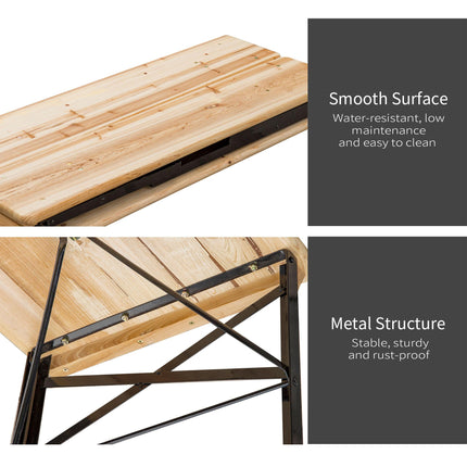 Portable Folding Camping Picnic Table and Bench Set Garden BBQ Chairs Stools Tre