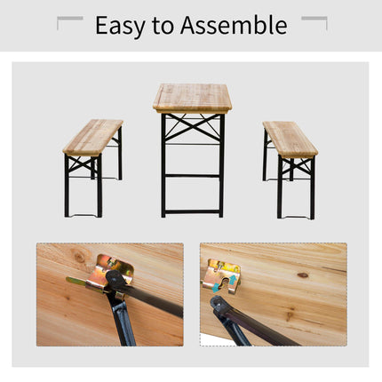 Portable Folding Camping Picnic Table and Bench Set Garden BBQ Chairs Stools Tre