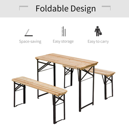 Portable Folding Camping Picnic Table and Bench Set Garden BBQ Chairs Stools Tre