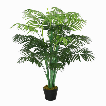125cm Artificial Palm Tree with 18 Leaves in Nursery Pot - Green
