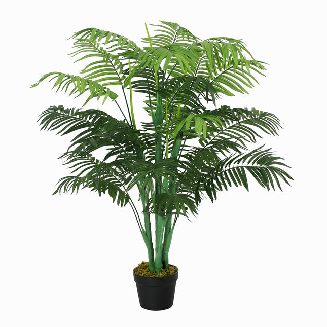 125cm Artificial Palm Tree with 18 Leaves in Nursery Pot - Green