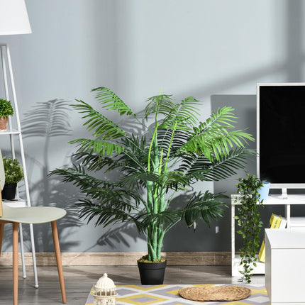 125cm Artificial Palm Tree with 18 Leaves in Nursery Pot - Green