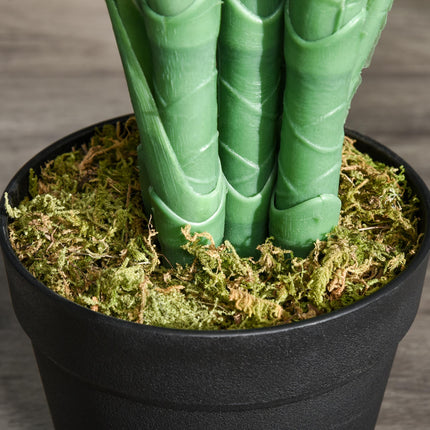 125cm Artificial Palm Tree with 18 Leaves in Nursery Pot - Green