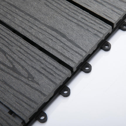 WPC Interlocking Decking Tiles, Pack of 11 Interlocking Patio Paving Slabs, 30 X