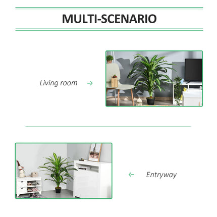110cm Artificial Dracaena Tree with 40 Leaves in Nursery Pot - Green