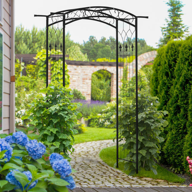 211cm Height Metal Garden Arch Arbor for Wedding Decor for Climbing Plants and Outdoor Decoration