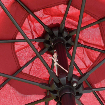 2.7M Garden Parasol Umbrella with Glass Fibre Ribs and Aluminium Frame, Tilting