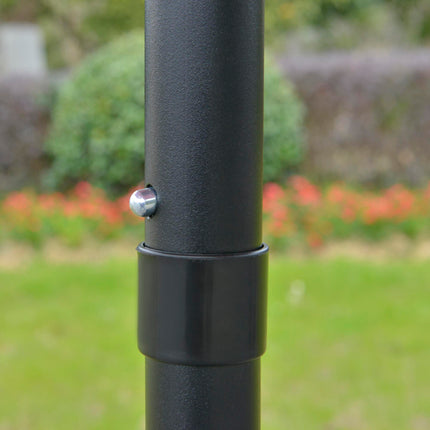 2.7M Garden Parasol Umbrella with Glass Fibre Ribs and Aluminium Frame, Tilting