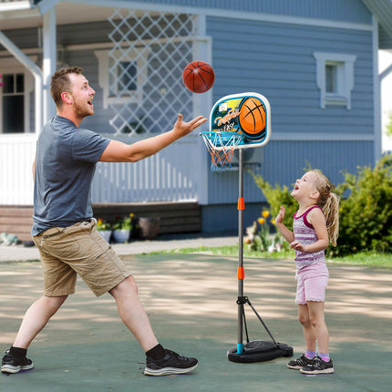 Kids Basketball Hoop and Stand Portable Basketball Stand Set w/ Ball Pump Nettin