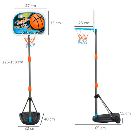 Kids Basketball Hoop and Stand Portable Basketball Stand Set w/ Ball Pump Nettin