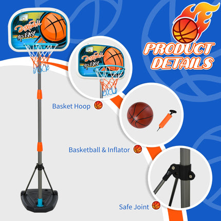 Kids Basketball Hoop and Stand Portable Basketball Stand Set w/ Ball Pump Nettin