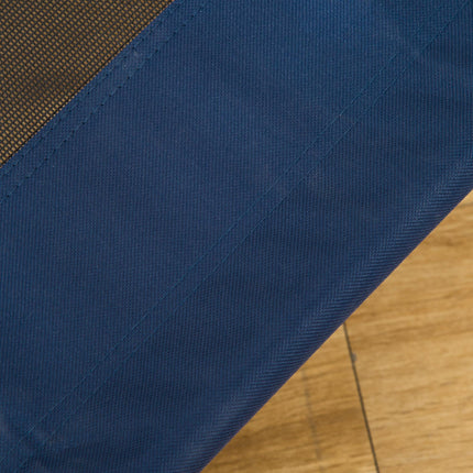 Medium Elevated Dog Cat Pet Cot Bed Portable Camping Basket - Blue