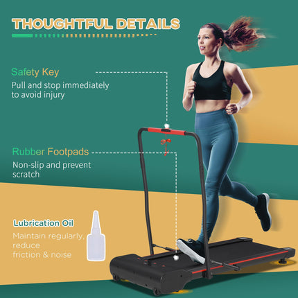 Foldable Walking Machine Treadmill 1-6km/h with LED Display & Remote Control Exe
