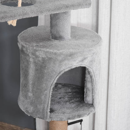 Cat Tree Tower for Indoor Cats 120cm Climbing Kitten Activity Center with Jute S
