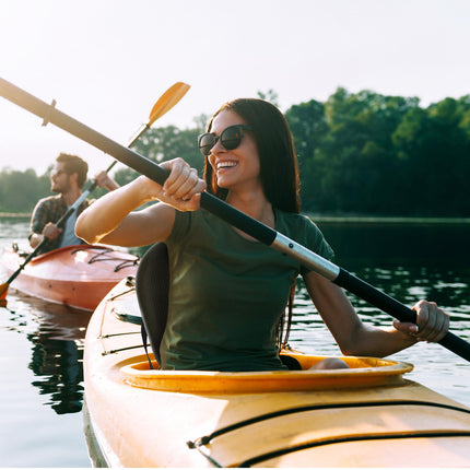 High Back Detachable Canoe Kayak Seat with Adjustable Straps for Comfort - Black