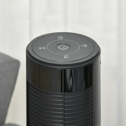 46" Tower Fan with Remote, 12H Timer, 3 Speeds & 4 Modes - Black