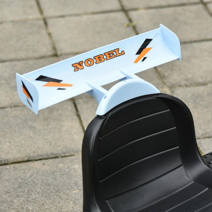 Kids Adjustable Seat Pedal Go-Kart with Steering & Brake - Blue/Orange