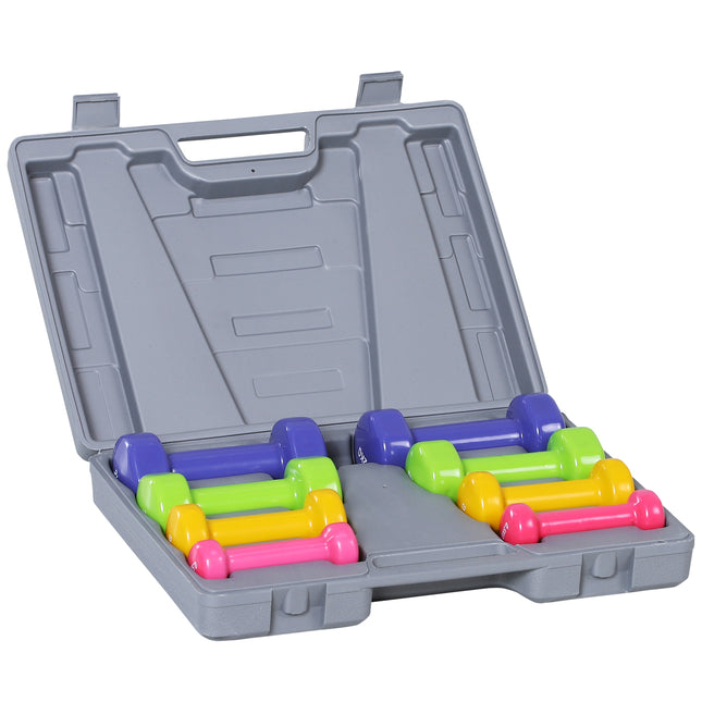 10kg Dumbbell Weight Set for Ladies with Carry Case - Multi Colour