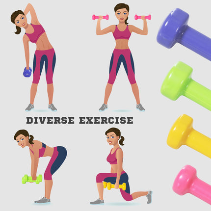10kg Dumbbell Weight Set for Ladies with Carry Case - Multi Colour