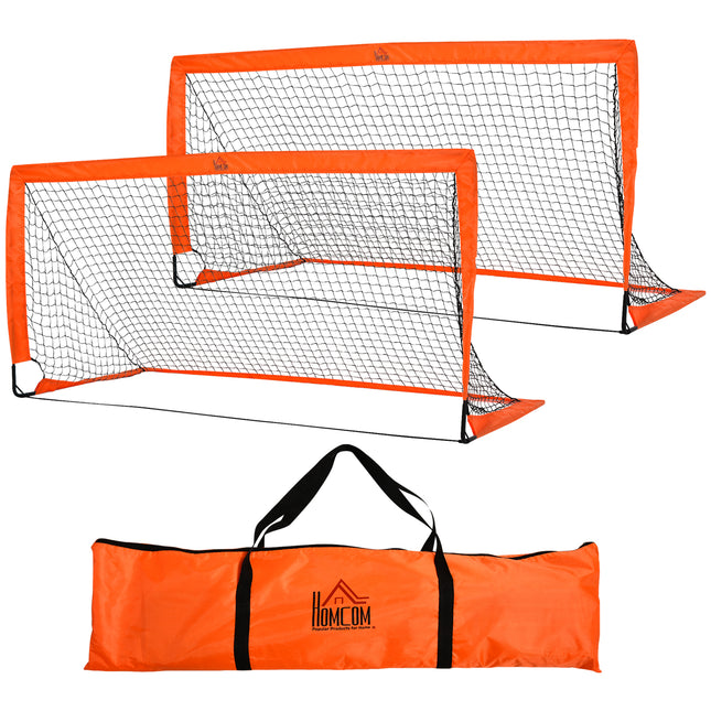 Tetoron Mesh Folding Outdoor Football Goal 183x90x90 cm - Orange