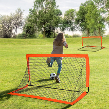 Tetoron Mesh Folding Outdoor Football Goal 183x90x90 cm - Orange