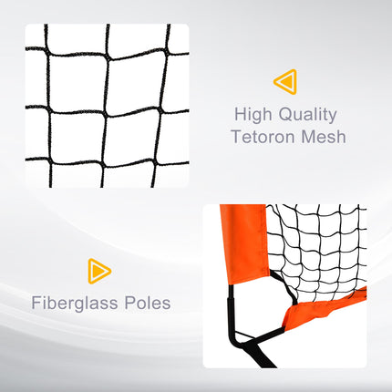 Tetoron Mesh Folding Outdoor Football Goal 183x90x90 cm - Orange