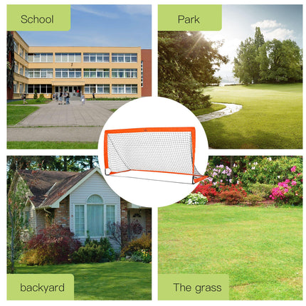 Tetoron Mesh Folding Outdoor Football Goal 183x90x90 cm - Orange