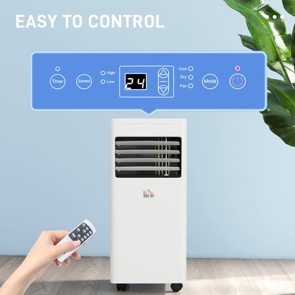 Mobile Air Conditioner 780W Cooling Dehumidifying Ventilating with Remote Control - White
