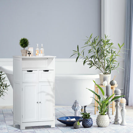 Bathroom Cabinet, Free Standing Bathroom Storage Cabinet with 2 Drawers and Adju