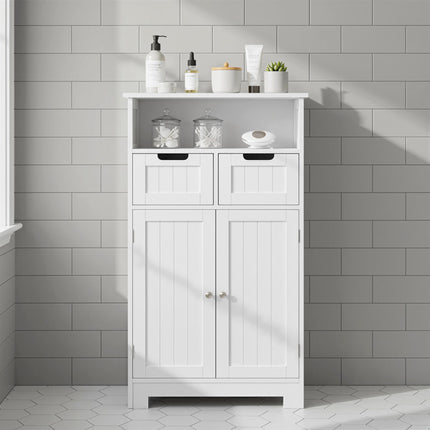 Bathroom Cabinet, Free Standing Bathroom Storage Cabinet with 2 Drawers and Adju