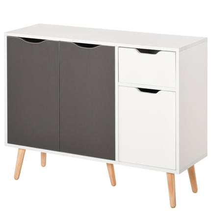 Sideboard Floor Standing Storage Cabinet with Drawer for Bedroom, Living Room, Home Office - Grey