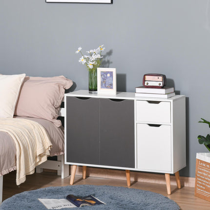 Sideboard Floor Standing Storage Cabinet with Drawer for Bedroom, Living Room, Home Office - Grey